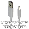 Picture of Mixed USB-C (Type C) to USB Charge & Sync Cables - Mixed Color / Lengths