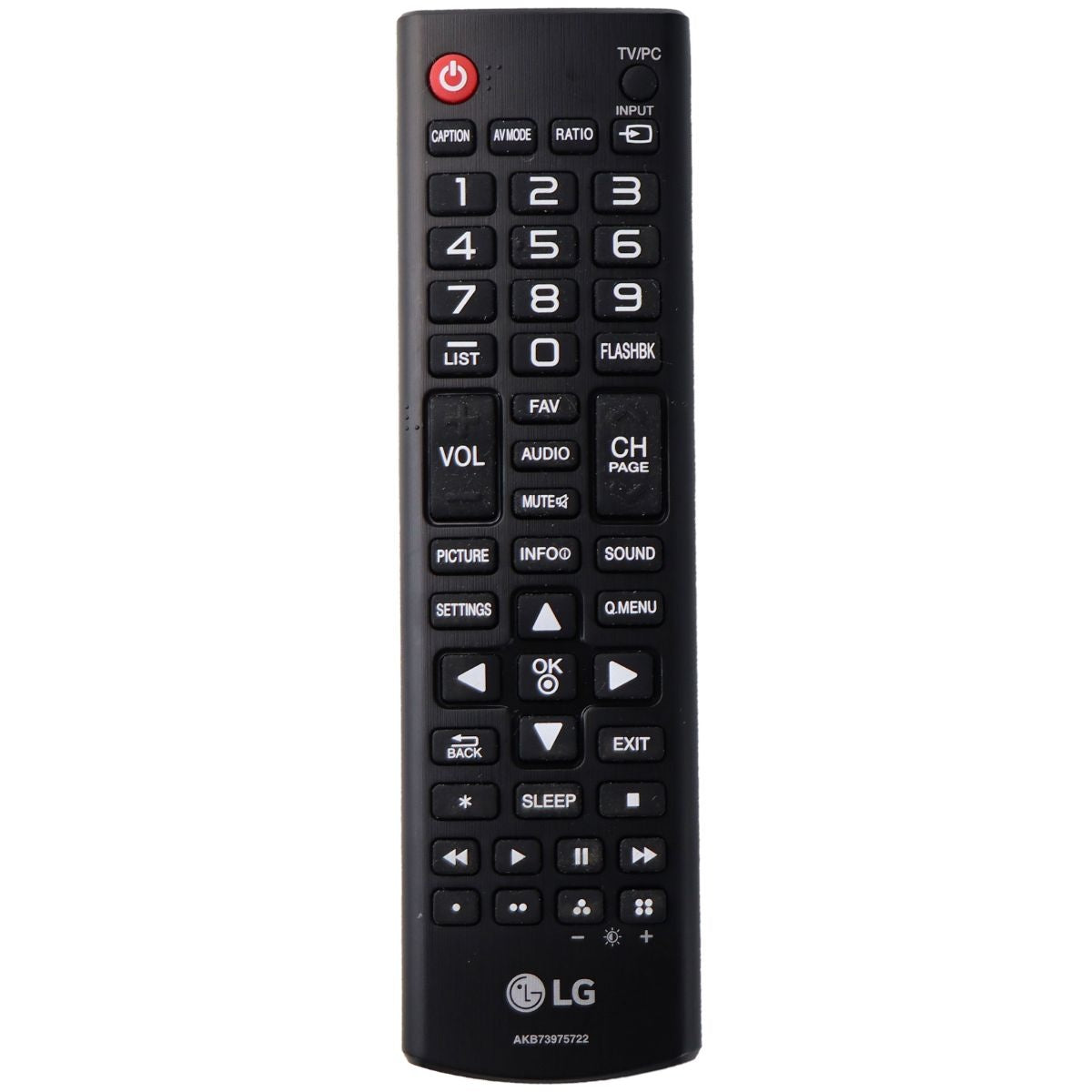 LG Remote Control (AKB73975722) for Select LG TVs - Black