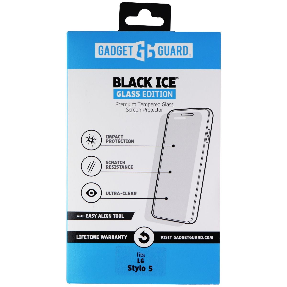 Gadget Guard Black Ice Glass Premium Tempered Glass for LG Stylo 5 - Clear