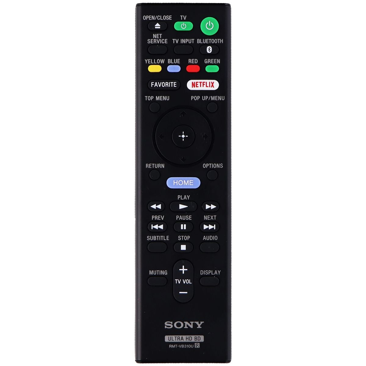 Sony Remote Control (RMT-VB310U) for Select Sony Blu-Ray Players - Black