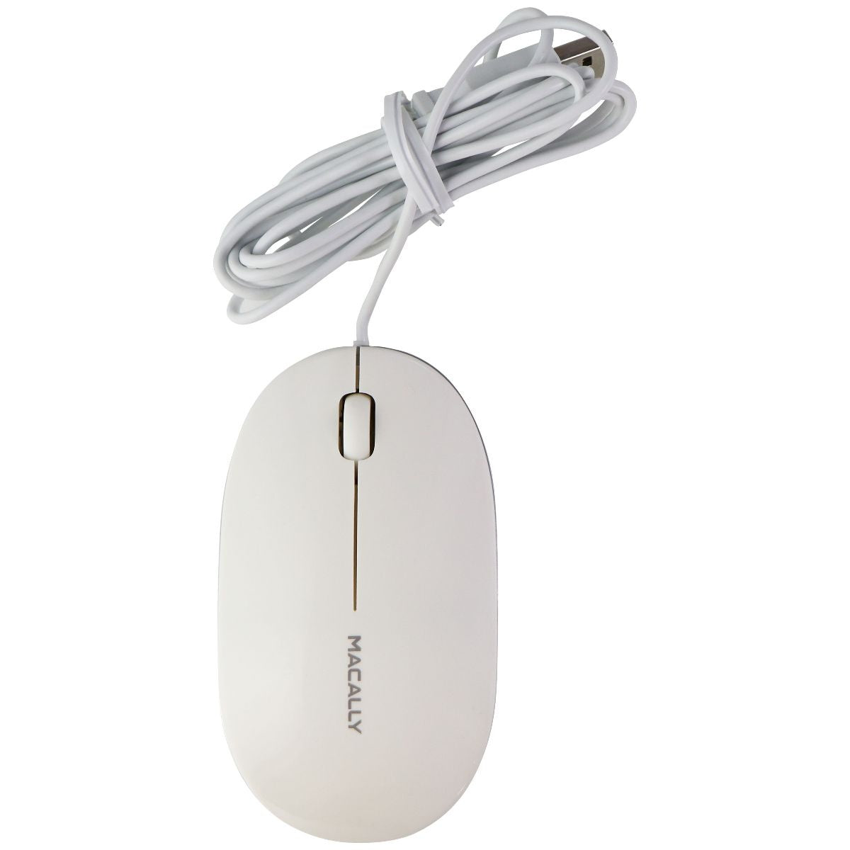 Macally Wired USB Ice Mouse2 for Windows PC & More - White (ICEMOUSE2) / 5Ft