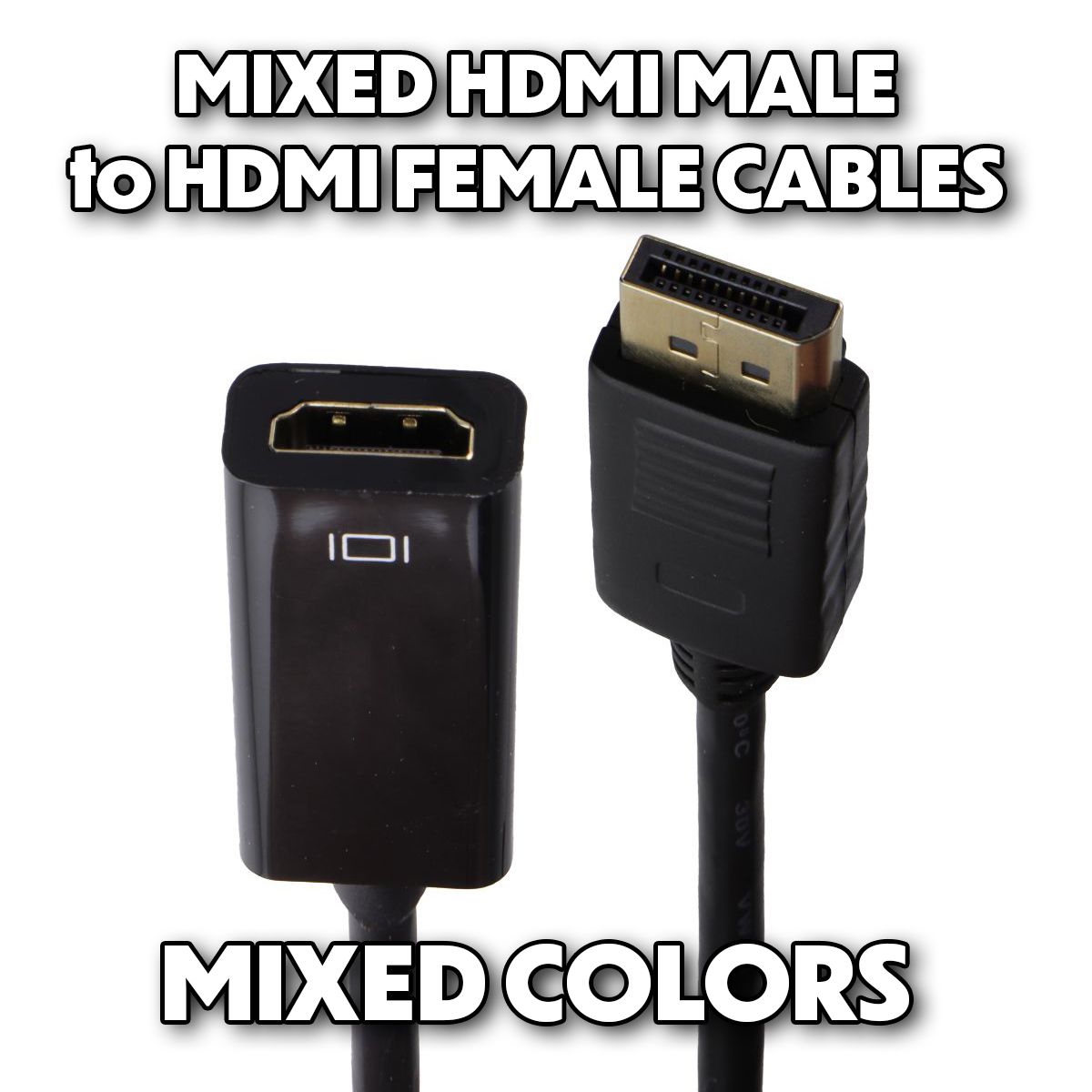 Mixed & Generic DP Displayport to HDMI Female Cable Adapters - Mixed Color/Style