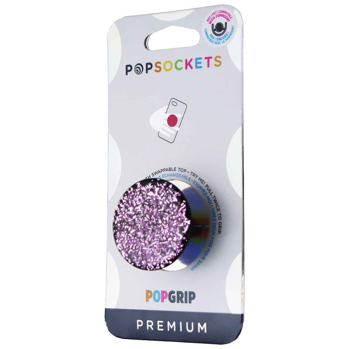 PopSockets PopGrip Phone Grip & Stand with Swappable Top - Black/Purple Foil - PopSockets - Simple Cell Shop, Free shipping from Maryland!