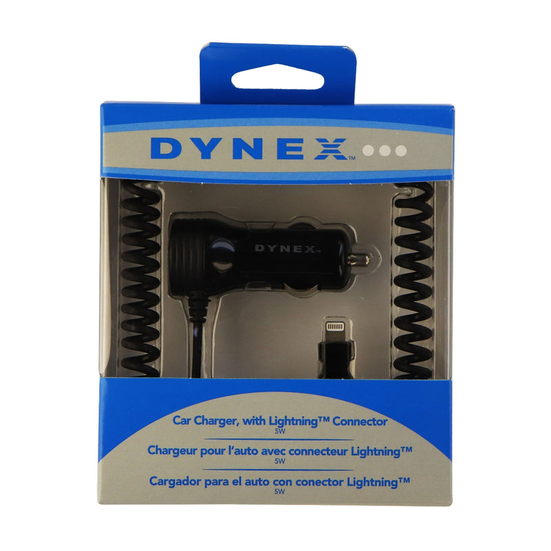 Dynex 5-Watt 1Amp Coiled Car Charger for iPhones - Black