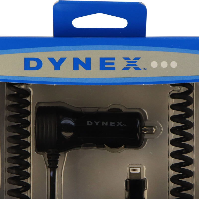 Dynex 5-Watt 1Amp Coiled Car Charger for iPhones - Black
