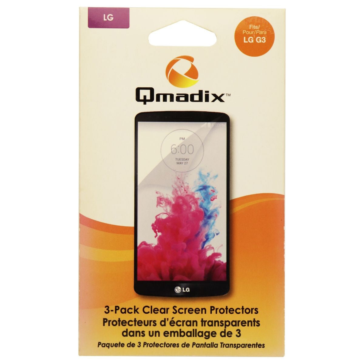 Qmadix Screen Protector for LG G3 Smartphone - 3 Pack - Clear - Qmadix - Simple Cell Shop, Free shipping from Maryland!