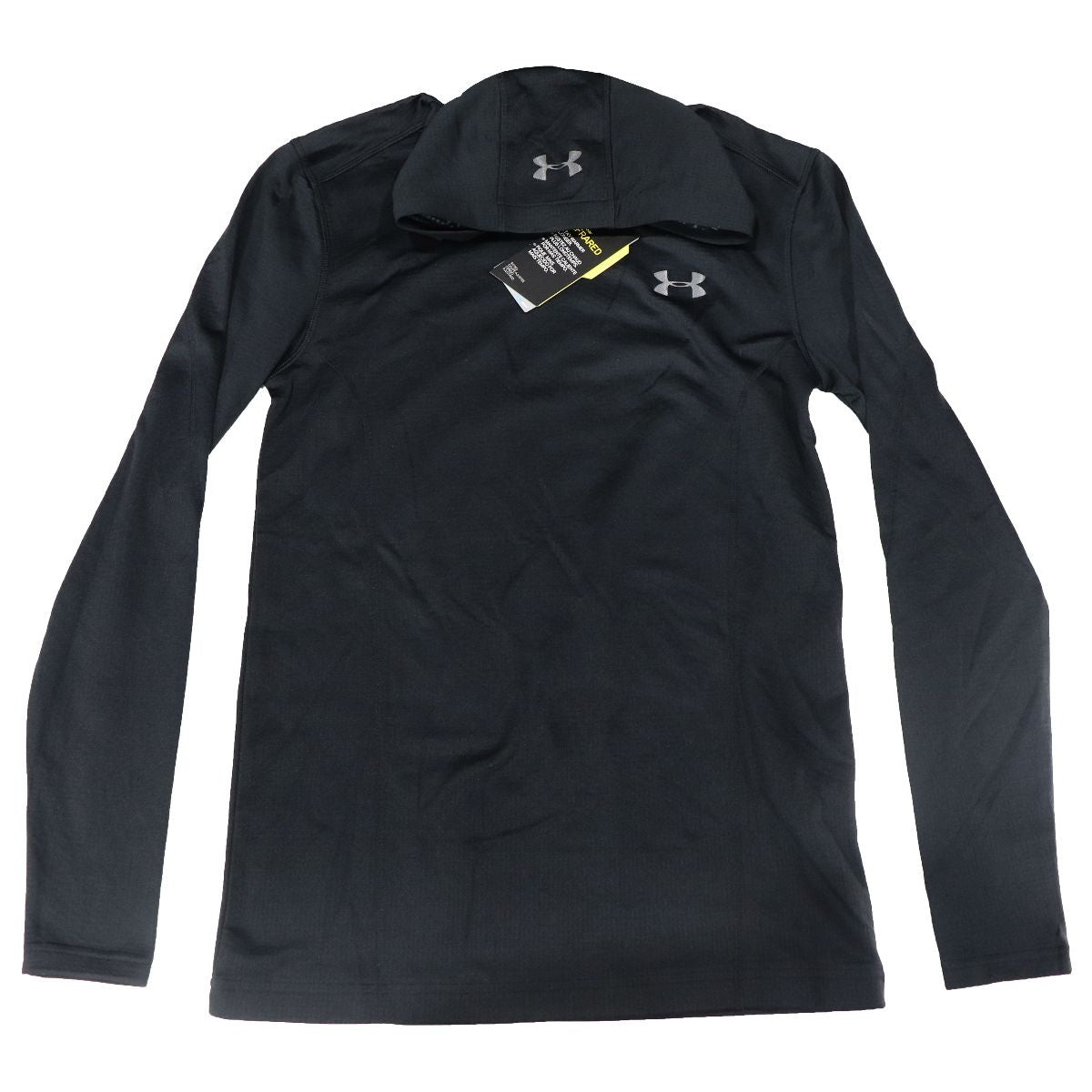 Under Armour Youth Small Long Sleeve Black Fitted Heat Gear
