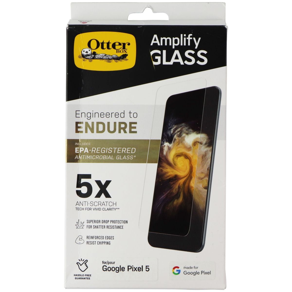 OtterBox Amplify Glass Screen Protector for Google Pixel 5 - Clear