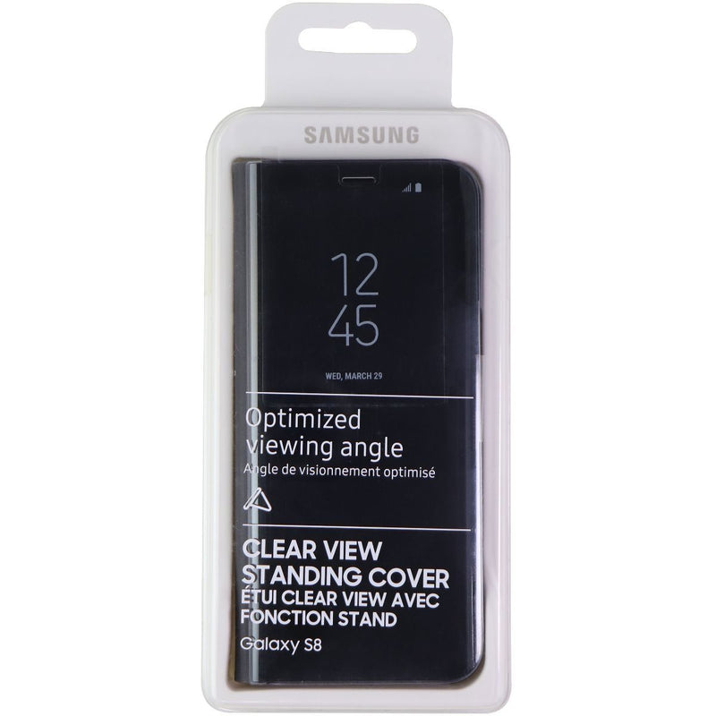 Samsung Clear View Standing Cover Case for Galaxy S8 - Black - (EF-ZG9