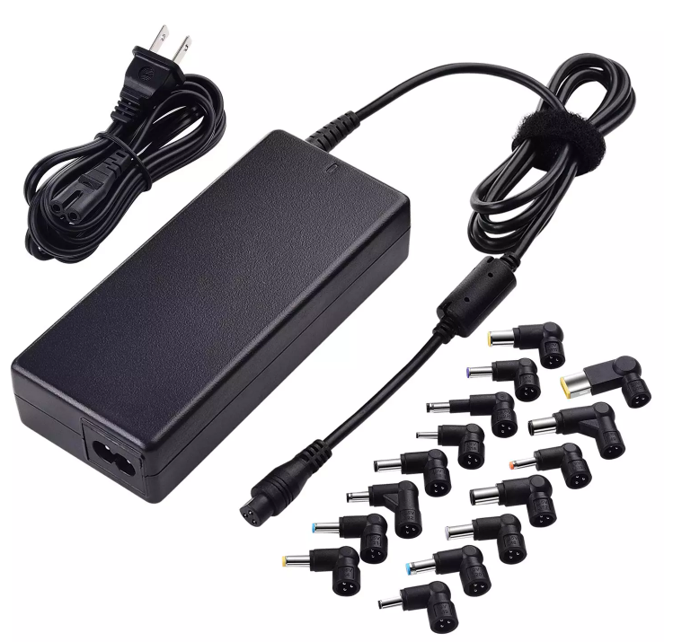 Chargeur universel pour portable 90 W avec 15 adapteurs