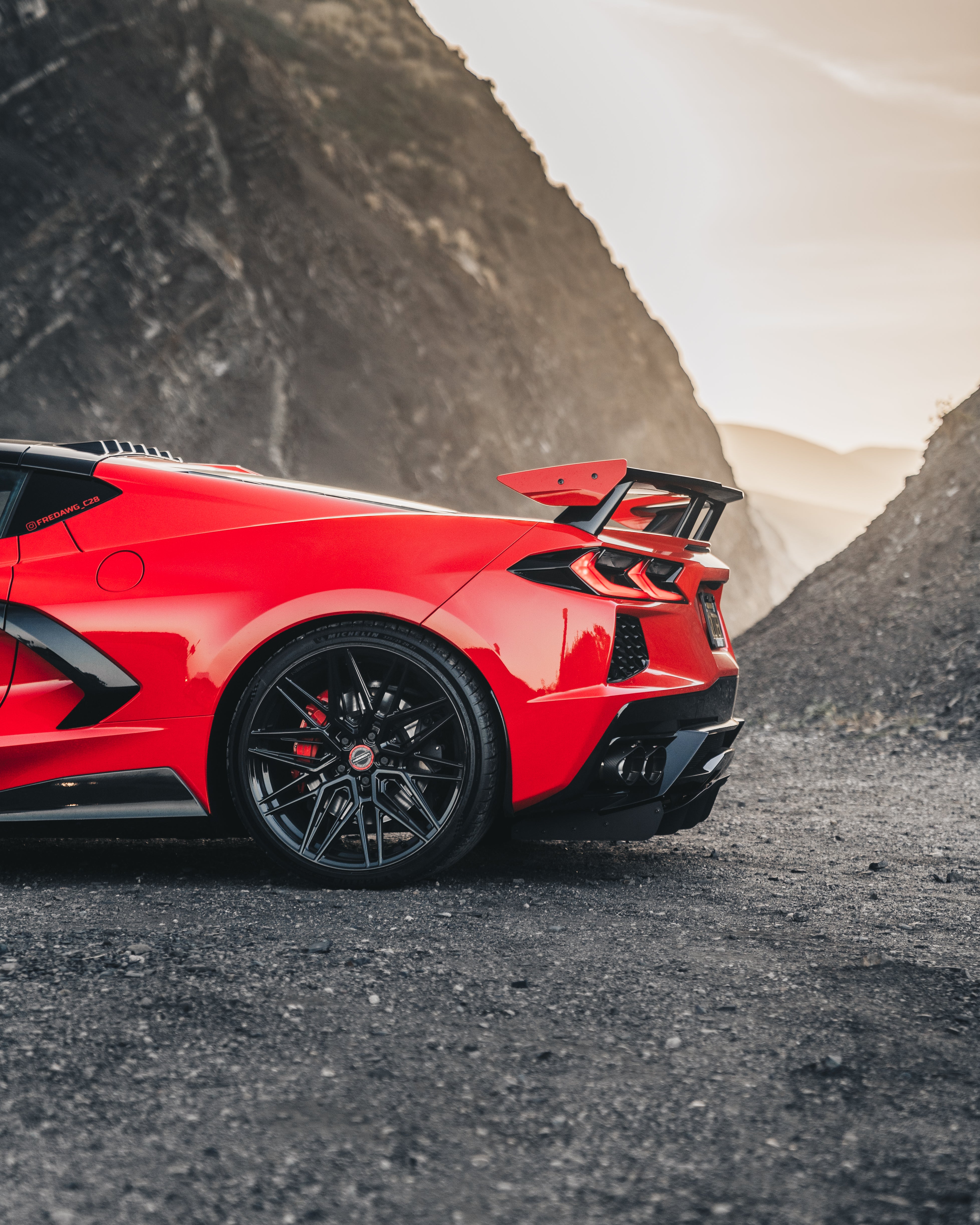 Vossen Hybrid Forged HF-7 Corvette C8 Torch Red