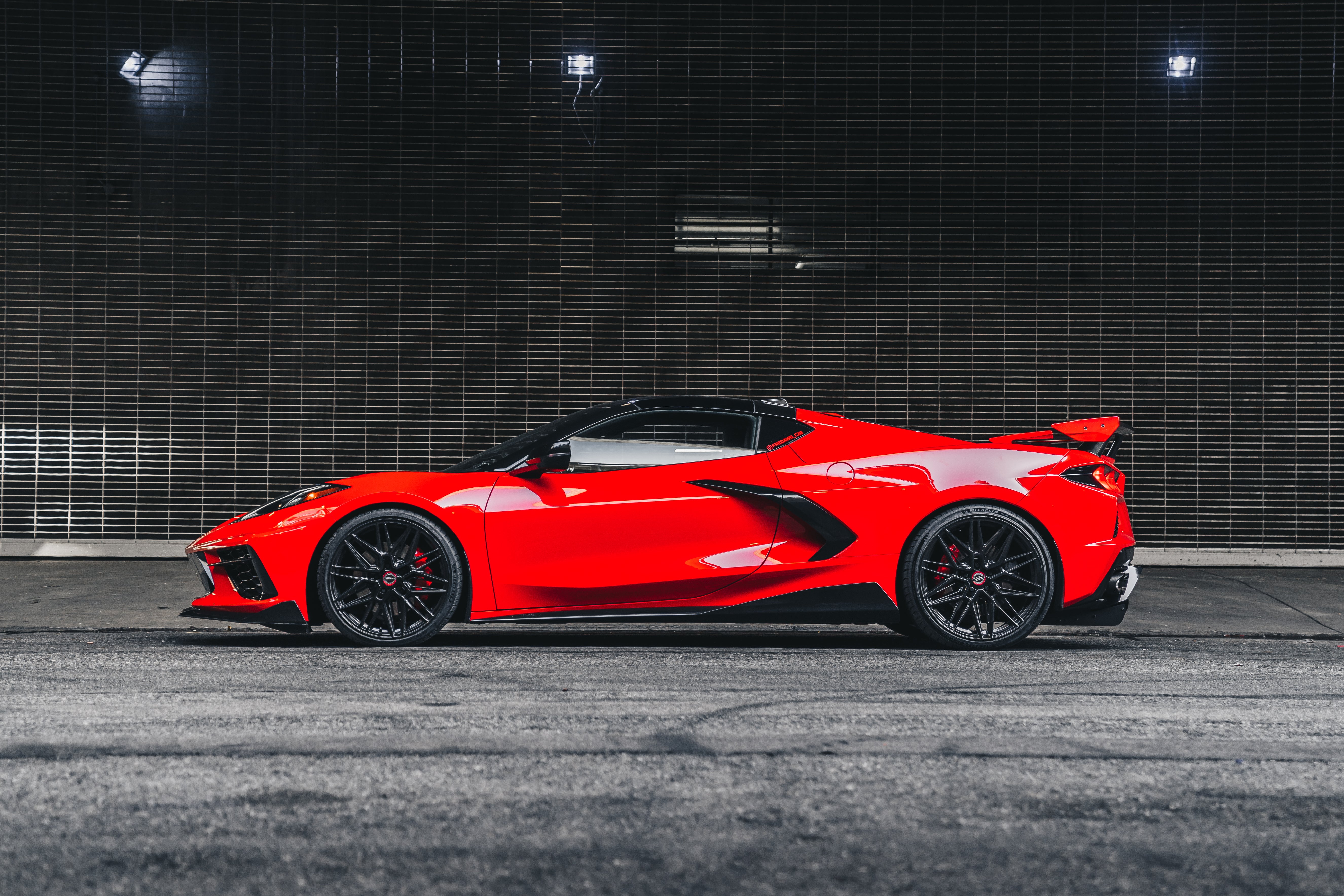 Vossen Hybrid Forged HF-7 Corvette C8 Torch Red