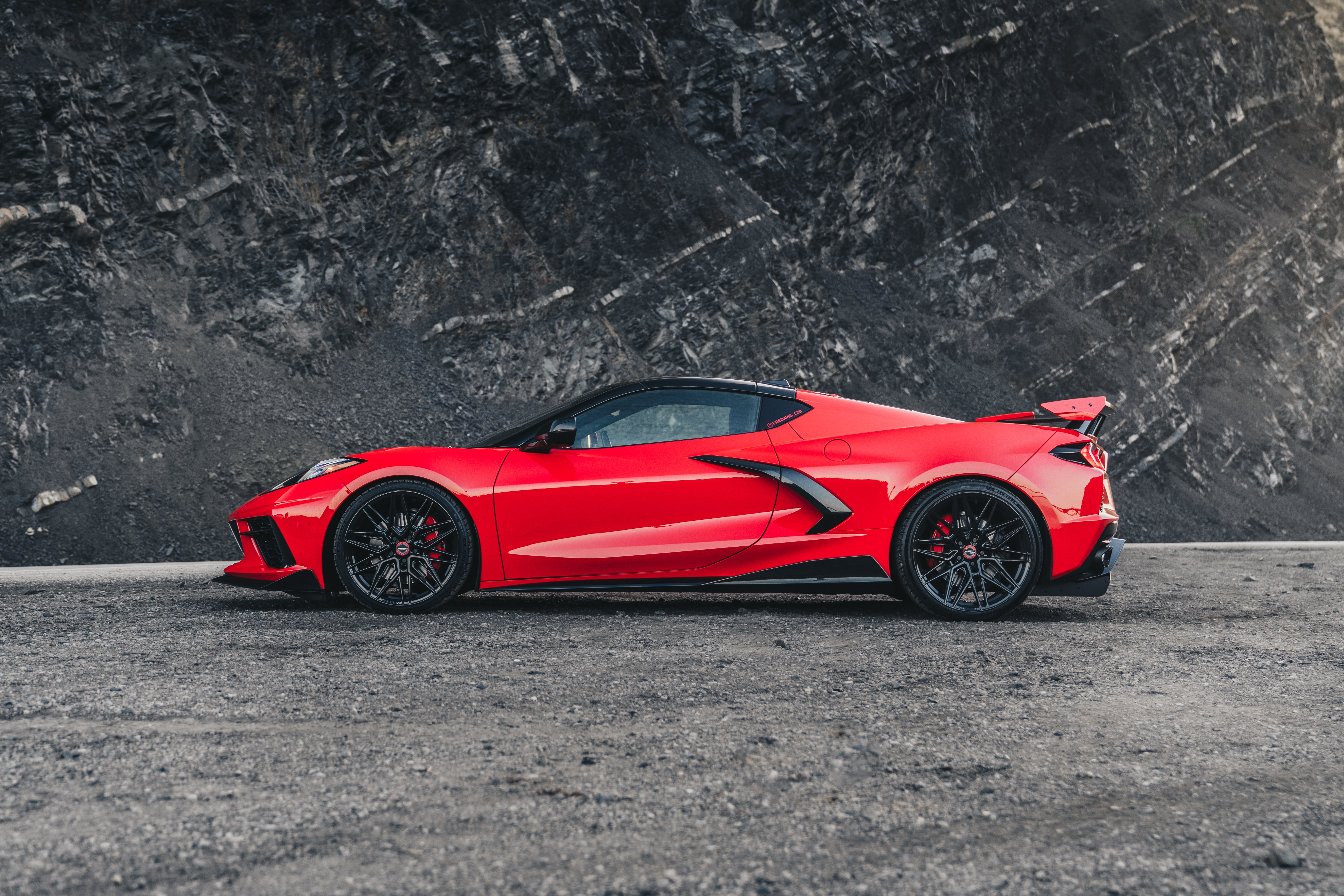 Vossen Hybrid Forged HF-7 Corvette C8 Torch Red