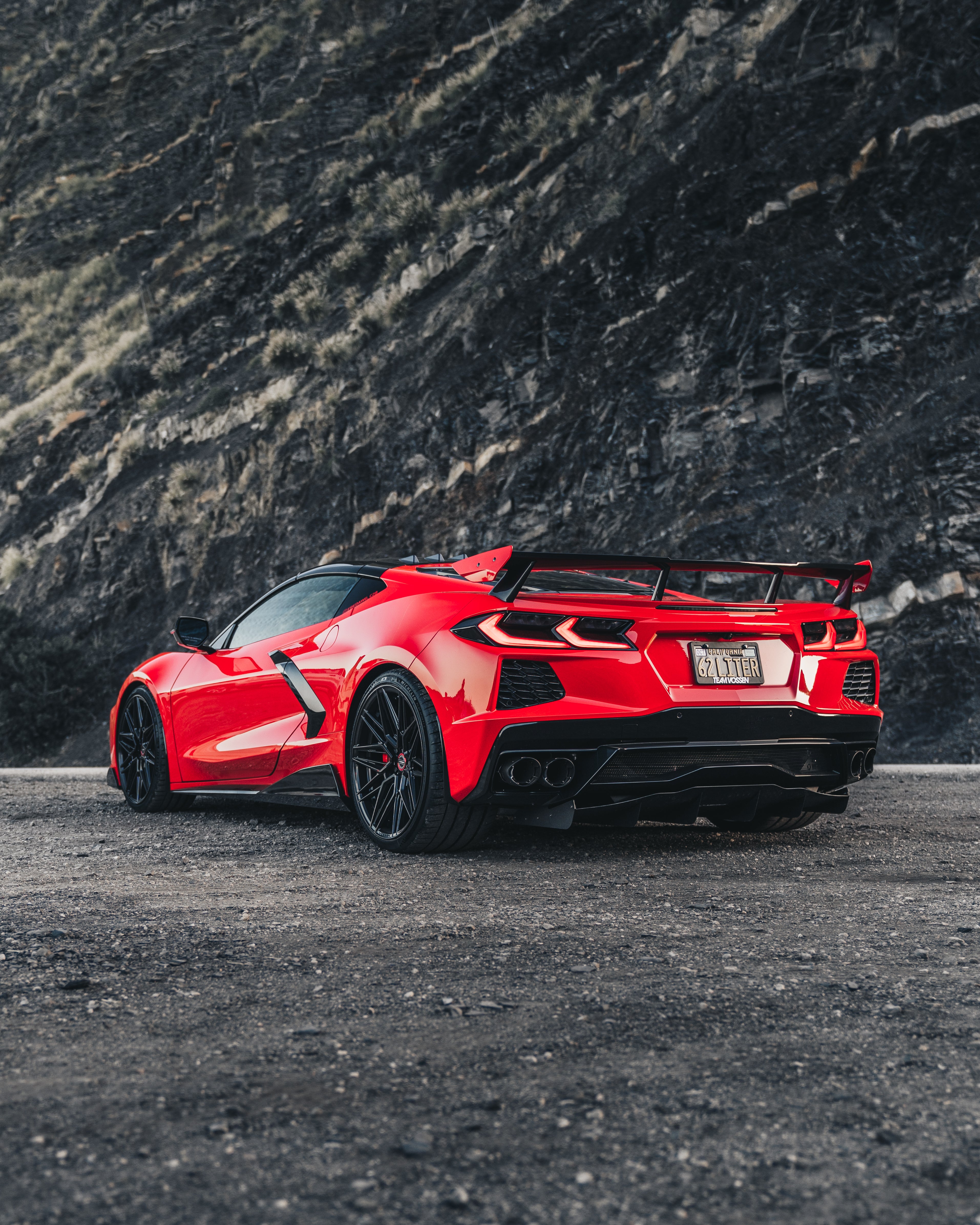 Vossen Hybrid Forged HF-7 Corvette C8 Torch Red