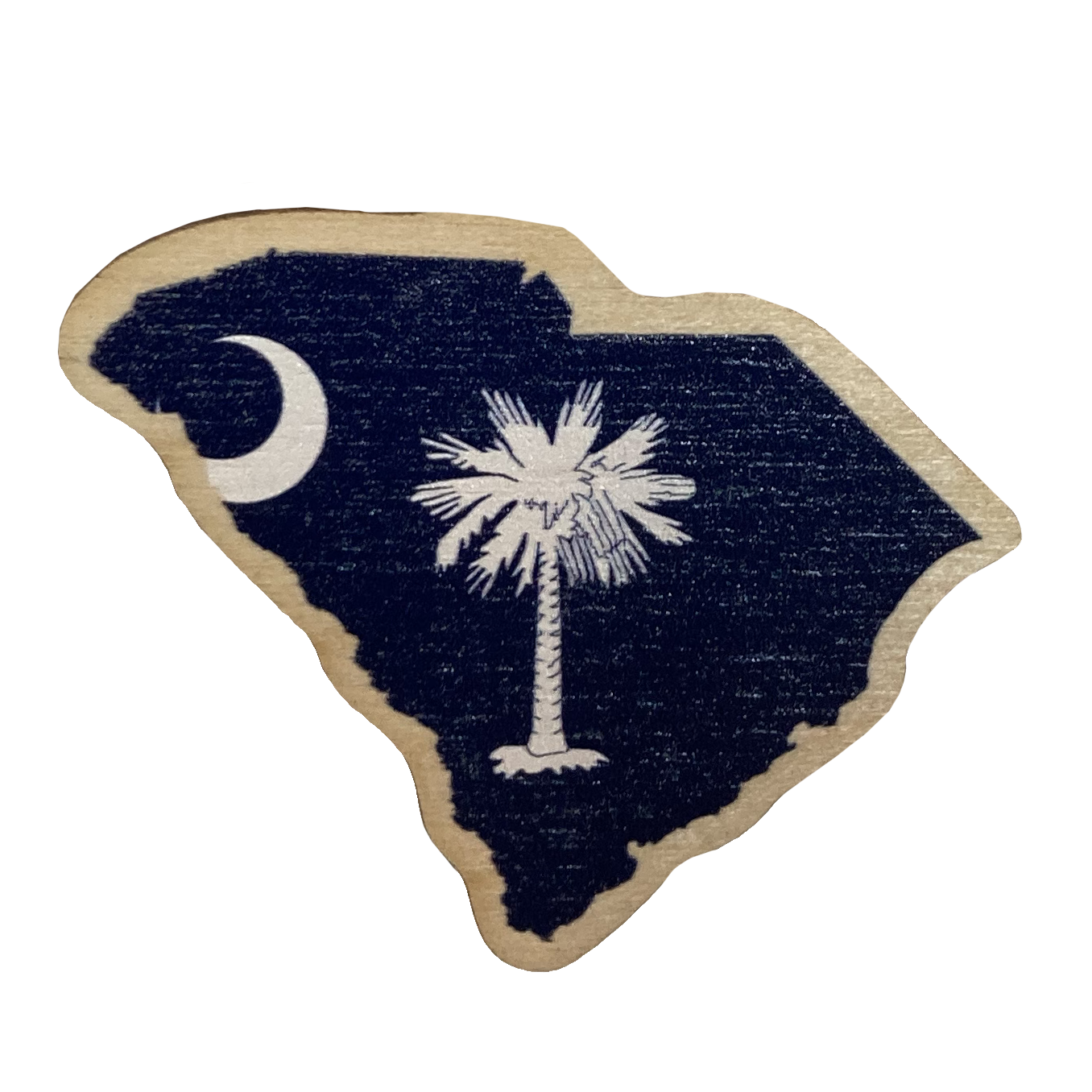 South Carolina Flag State Cutout Wooden Decal Mr Knickerbocker