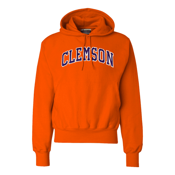 Download Champion Fleece Hoodie Tackle Twill Arch Clemson - Mr ...