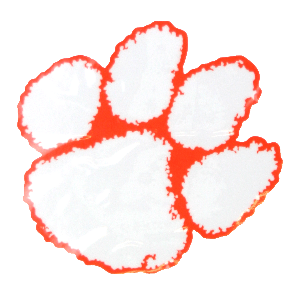 Clemson Tigers Paw Print Decal - Mr. Knickerbocker