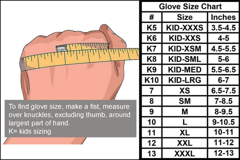 RaceQuip Glove Sizing | Augusta Motorsports