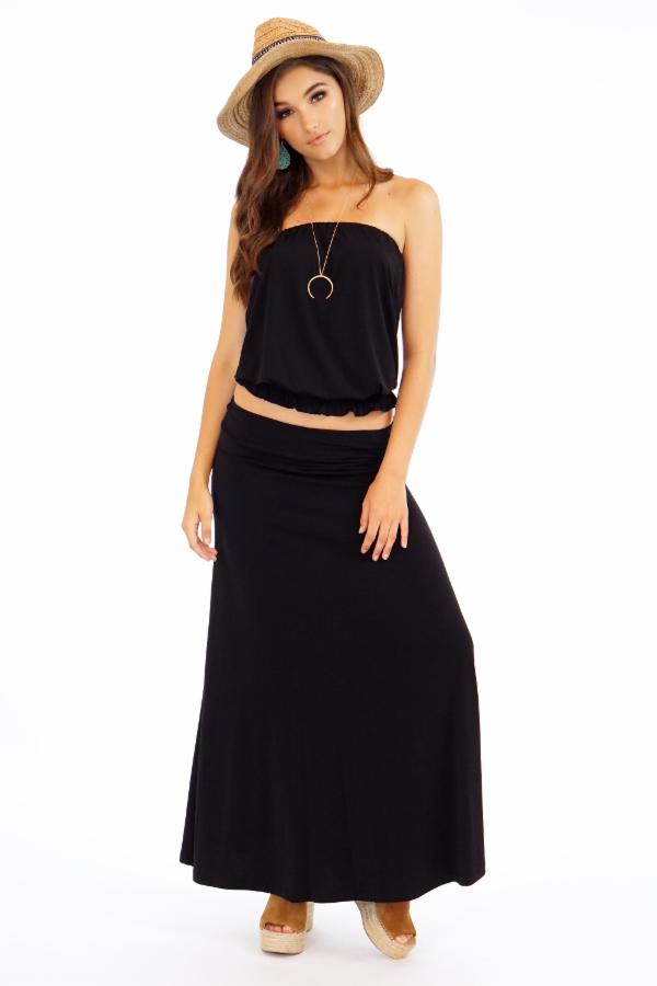 classy black maxi dress