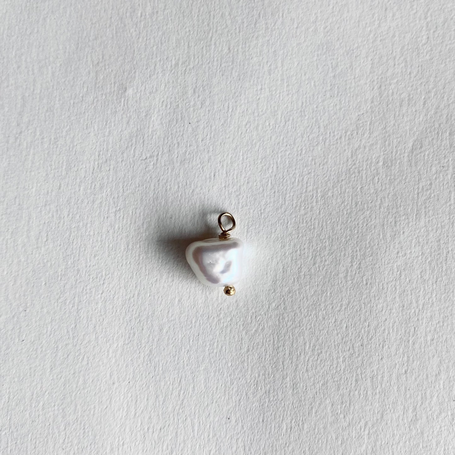 pearl no.1 charm - solid gold