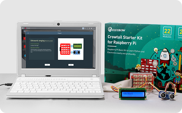 Use CrowPi L to Build Projects Via 40P GPIO and Crowtail Kit