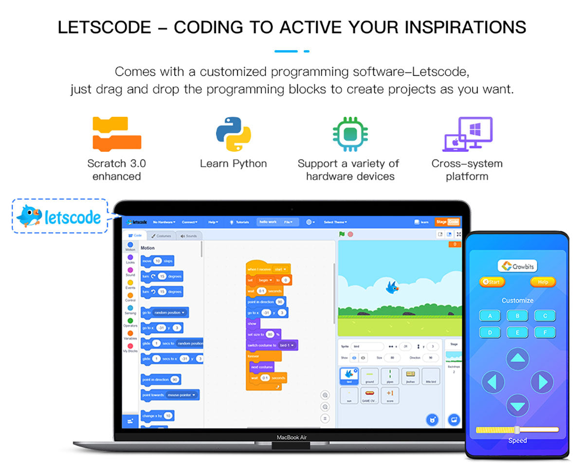 crowbits creator kit support lets code