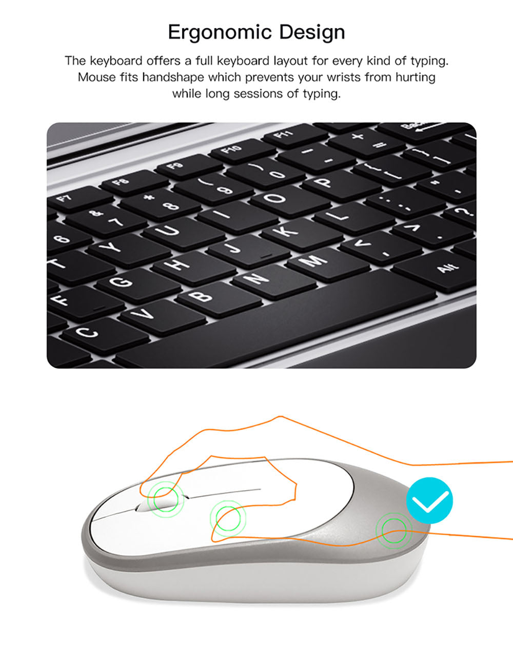ergonomic design of keyboard