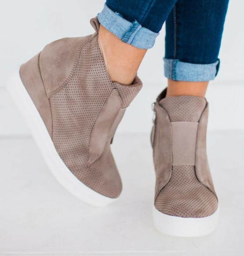 zoey wedge sneaker black