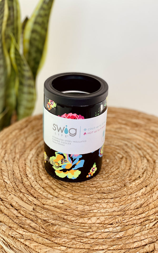 Swig 12oz Fleur Noir Combo Can & Bottle Cooler