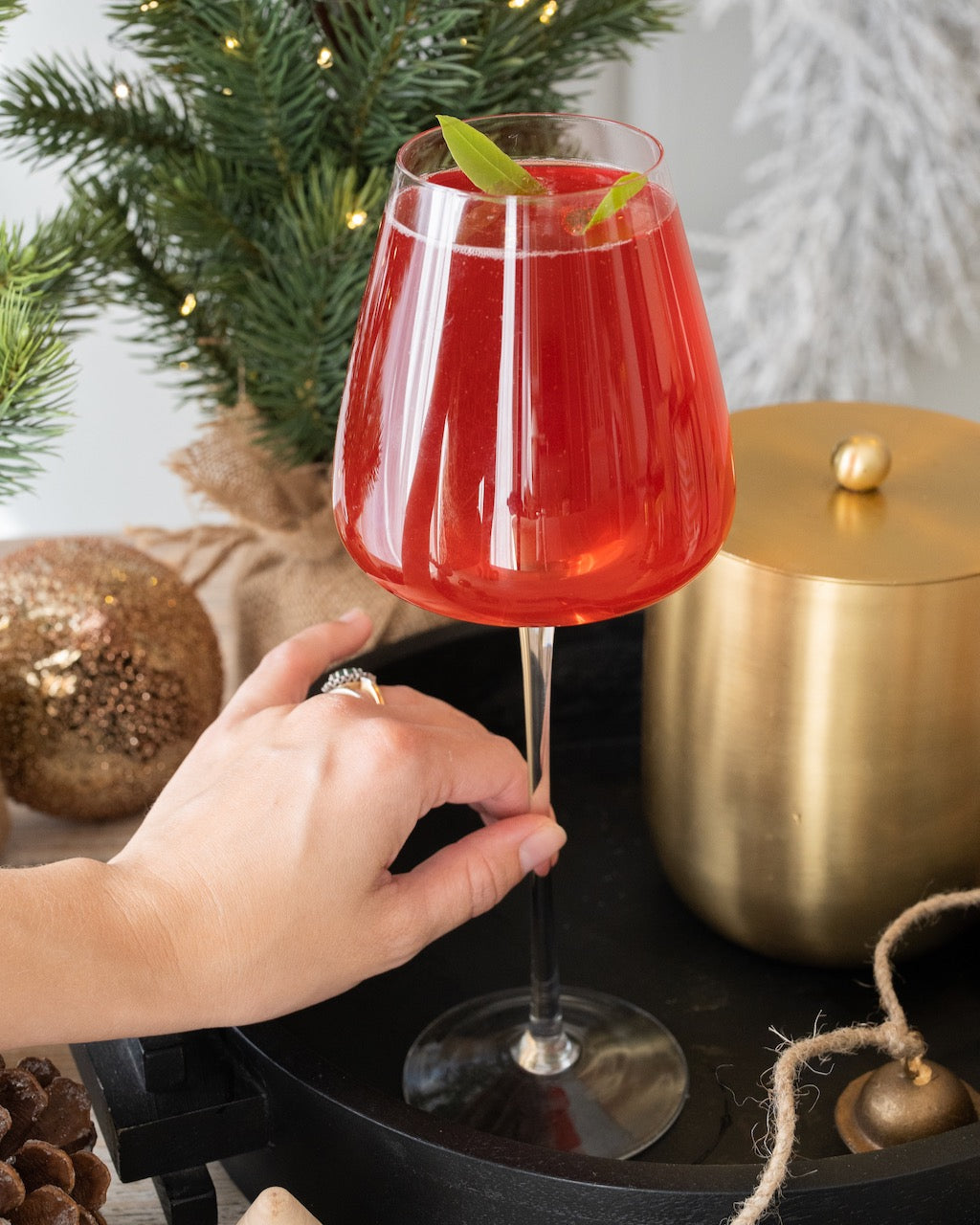 Christmas Cocktails served in our new Douro Wine Glasses