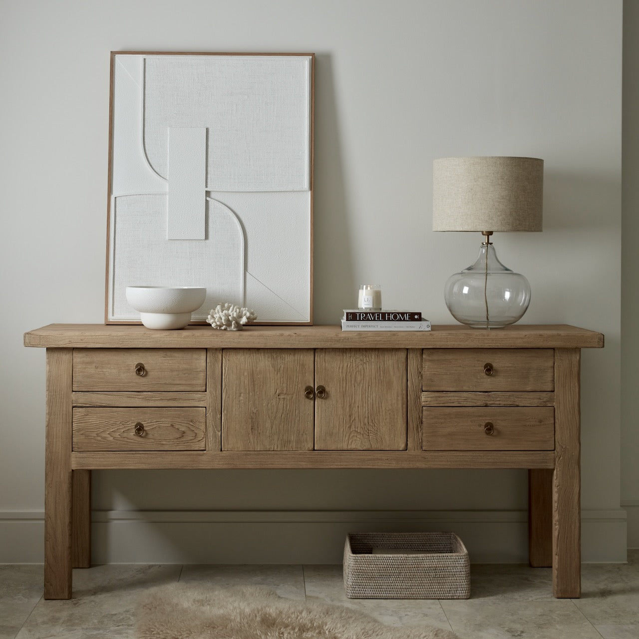 Langley Reclaimed Wooden Console Table Large