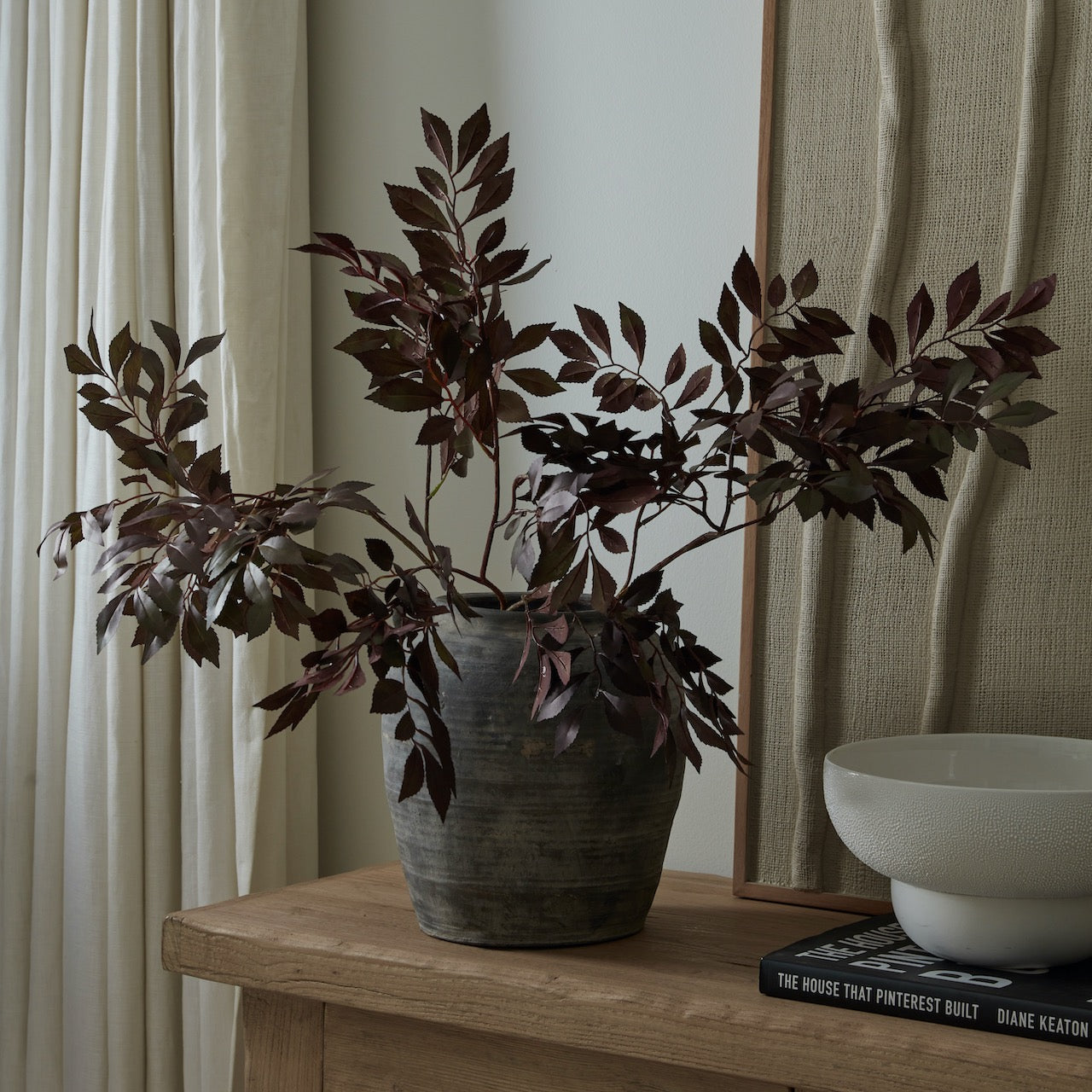 Faux Burgundy Parvifolia Spray