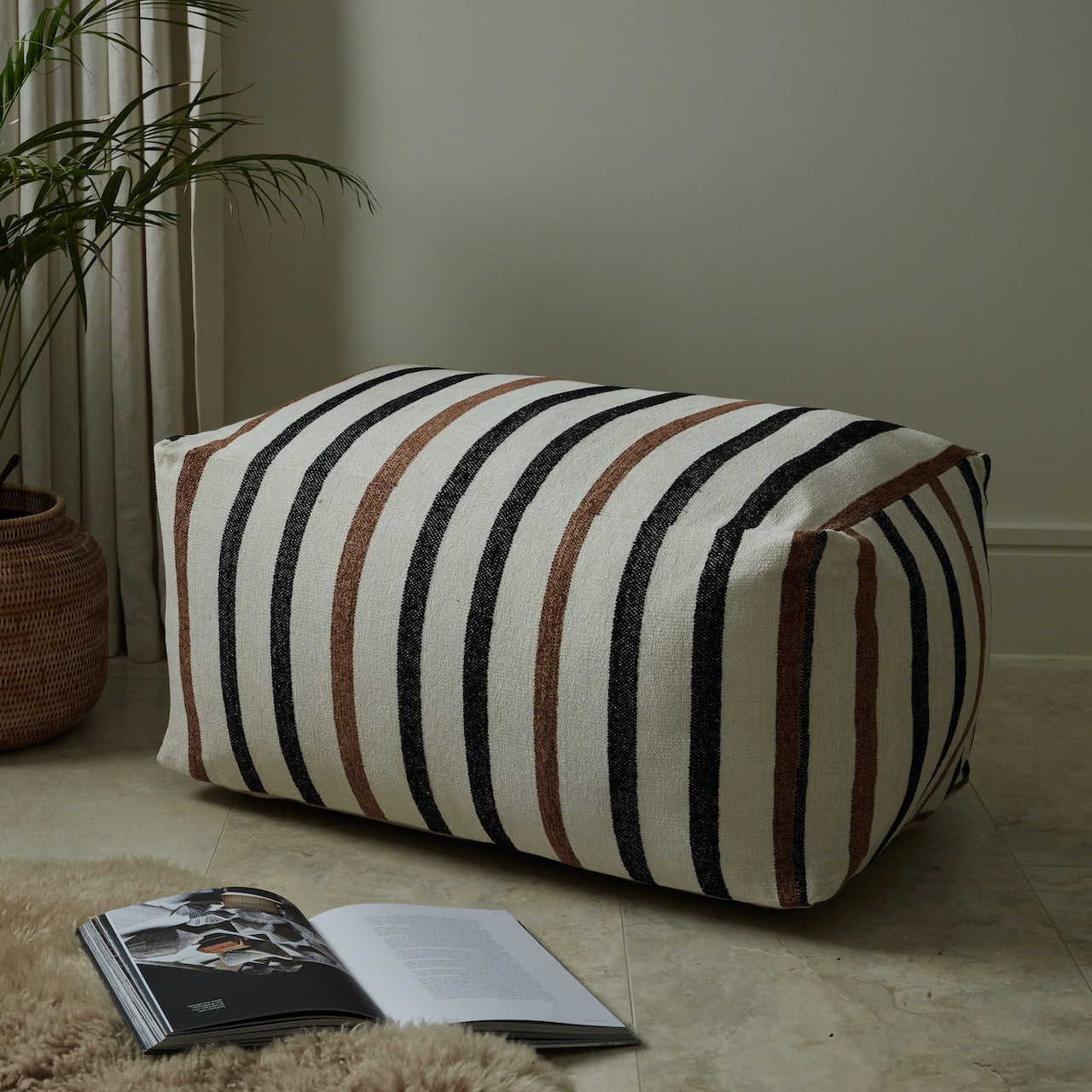 Striped Ottoman