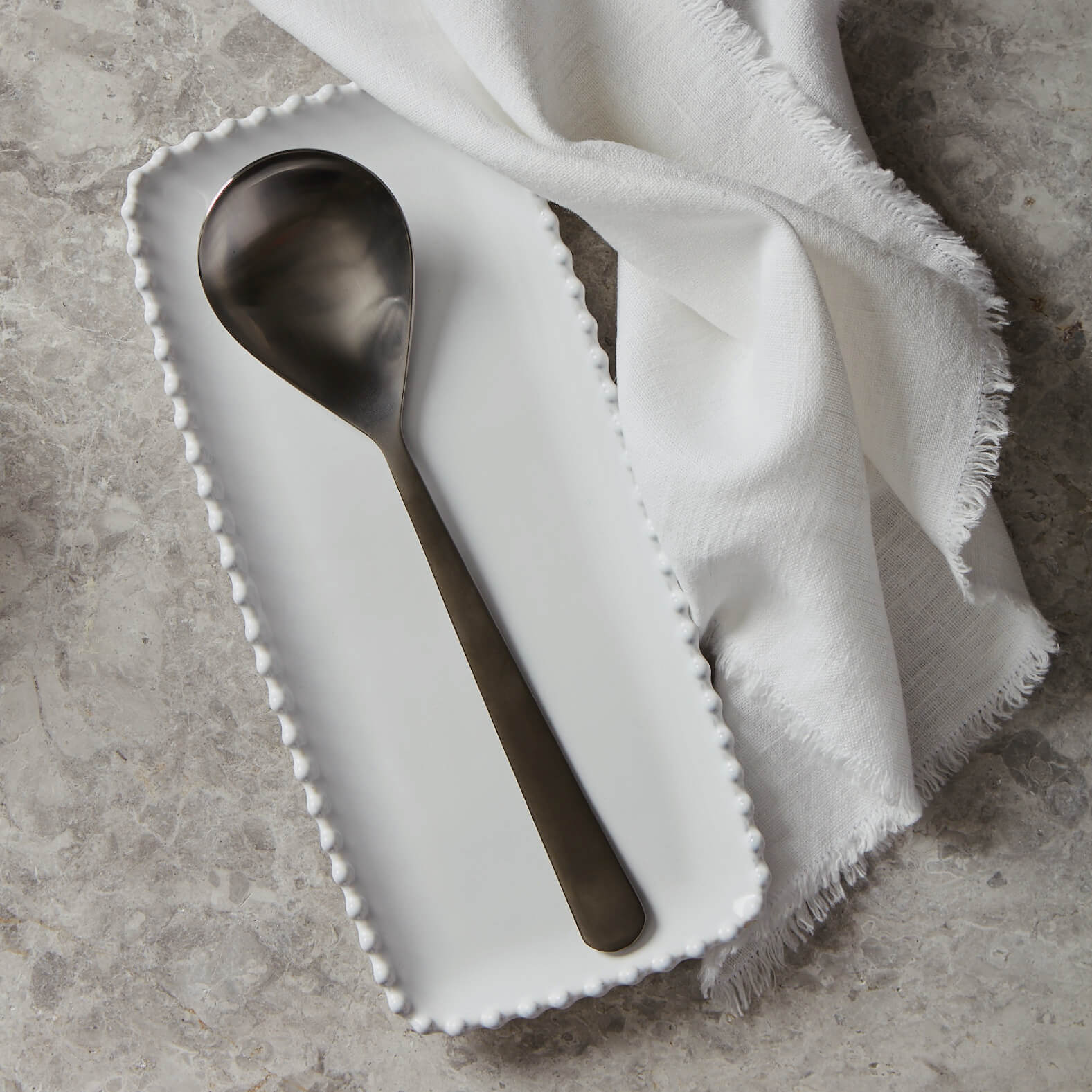 Tavira Anthracite Serving Spoon