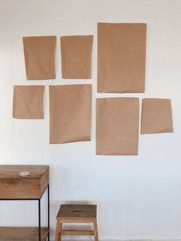 Paper templates hanging art guide