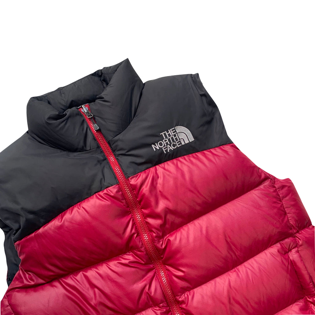 The North Face Red/Maroon Gilet Puffer Jacket | We Vintage