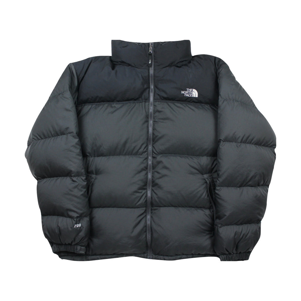 The North Face Dark Grey Puffer Jacket | We Vintage