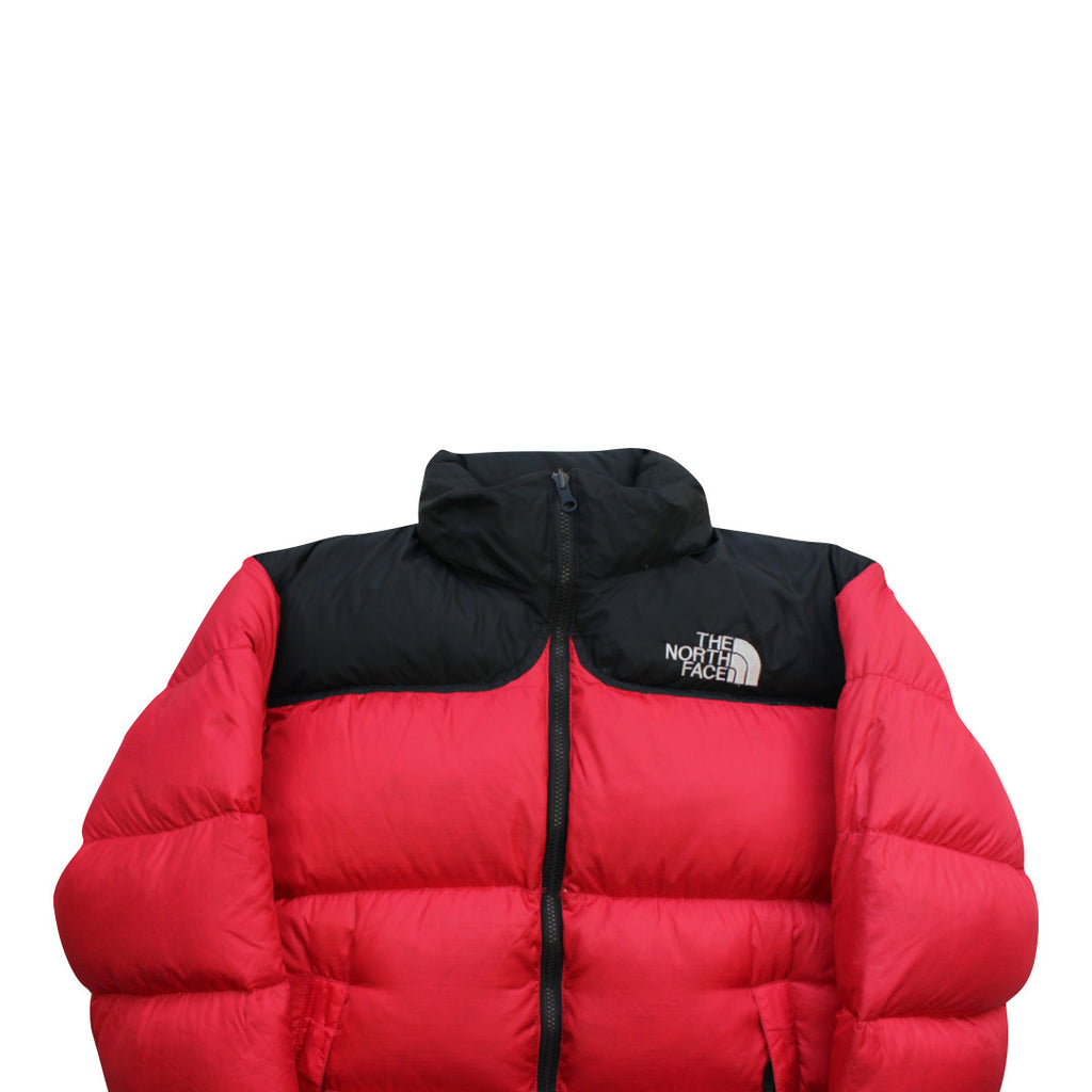 The North Face Red & Grey Puffer Jacket | We Vintage