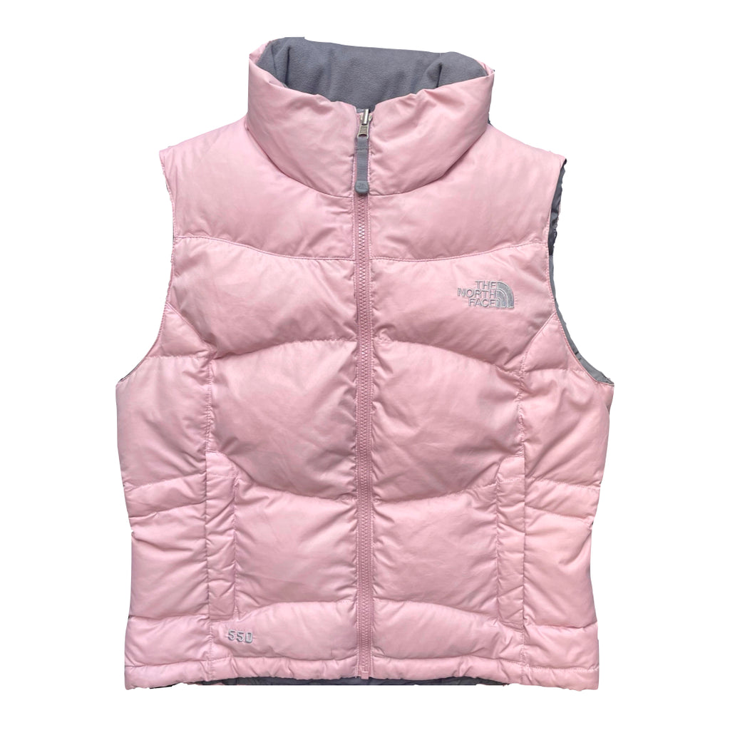 The North Face Women’s Baby Pink Gilet Puffer Jacket | We Vintage