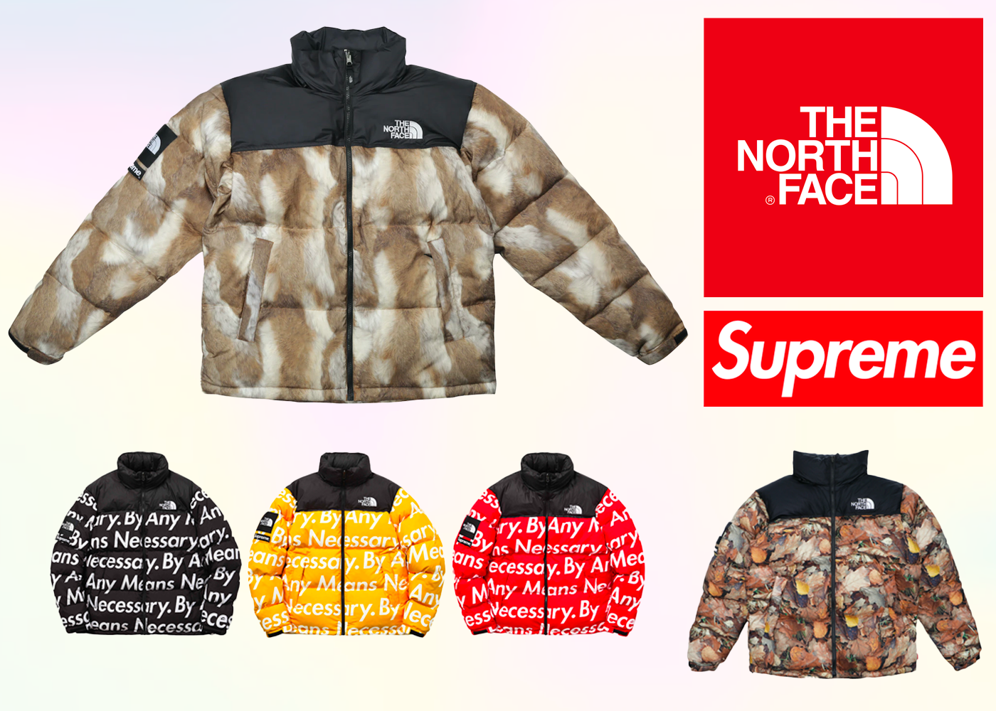 Supreme The North Face By Any Means Nuptse Jacket Red for Men