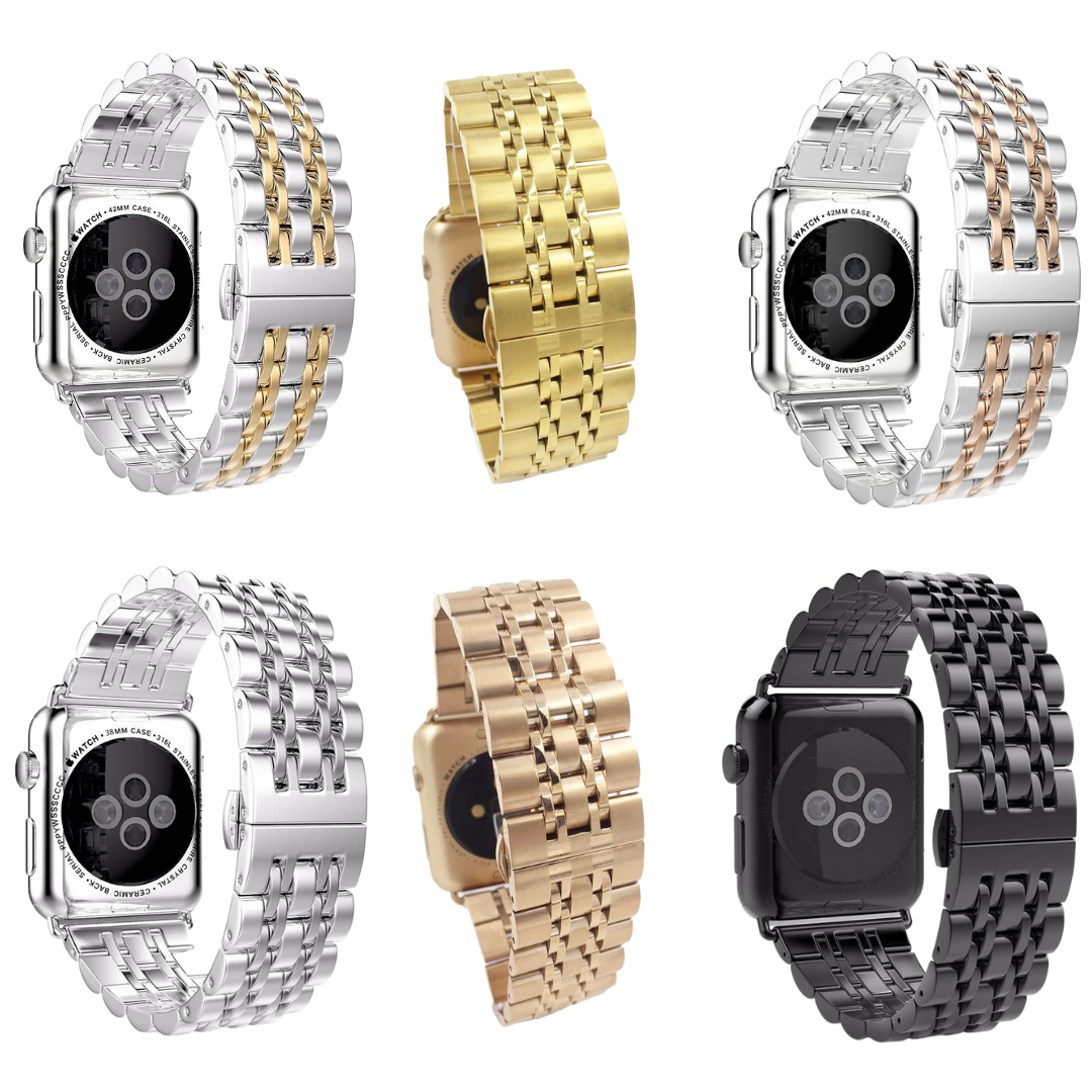 Stainless Steel Row Apple Watch Band Iwearlab Iwearlab