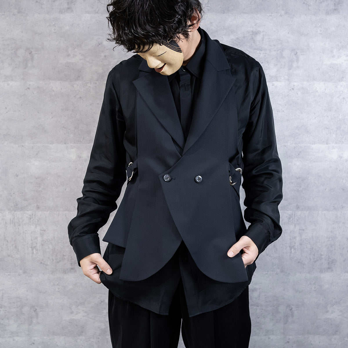 Nanoart ナノアット Layered Vest 変形ベスト ジレ-