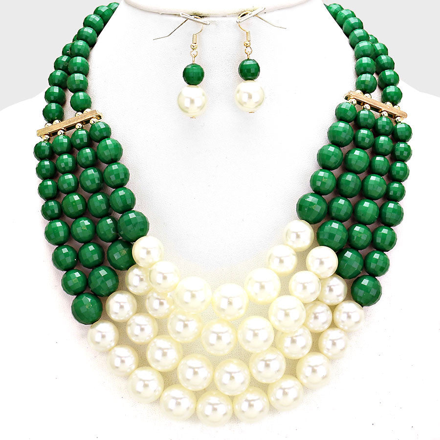 green pearl jewellery