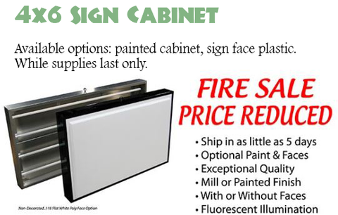 Closeout 72x48 Lighted Sign Cabinet For Outdoor Mydiysigns