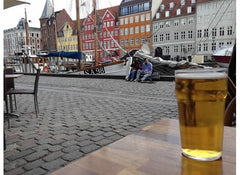 On Nyhavn with a Carlsberg, Copenhagen, Denmark