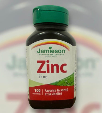 JAMIESON ZINC 25 MG, 100 TAB