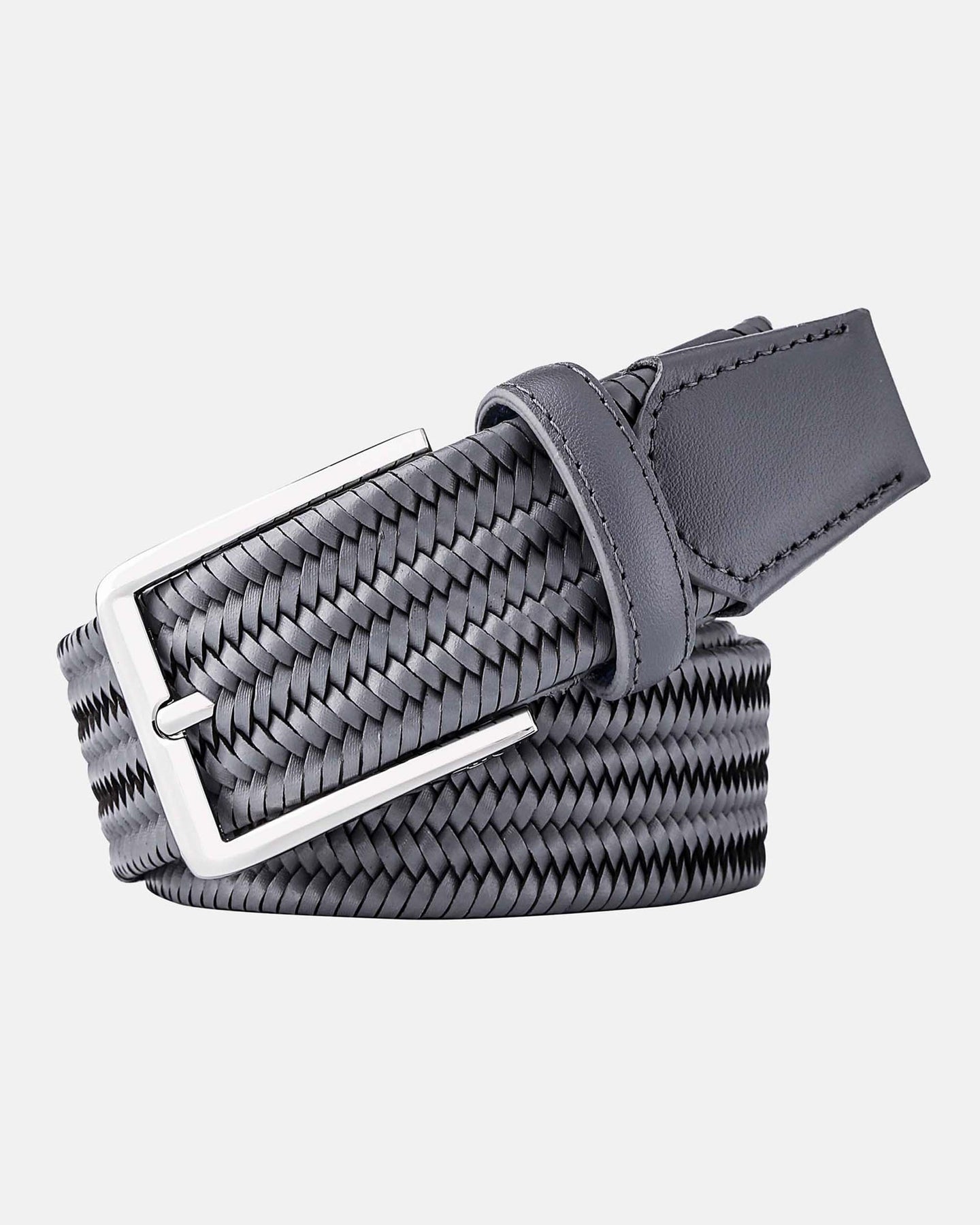 Men's Braided Golf Belt in Dark Gray