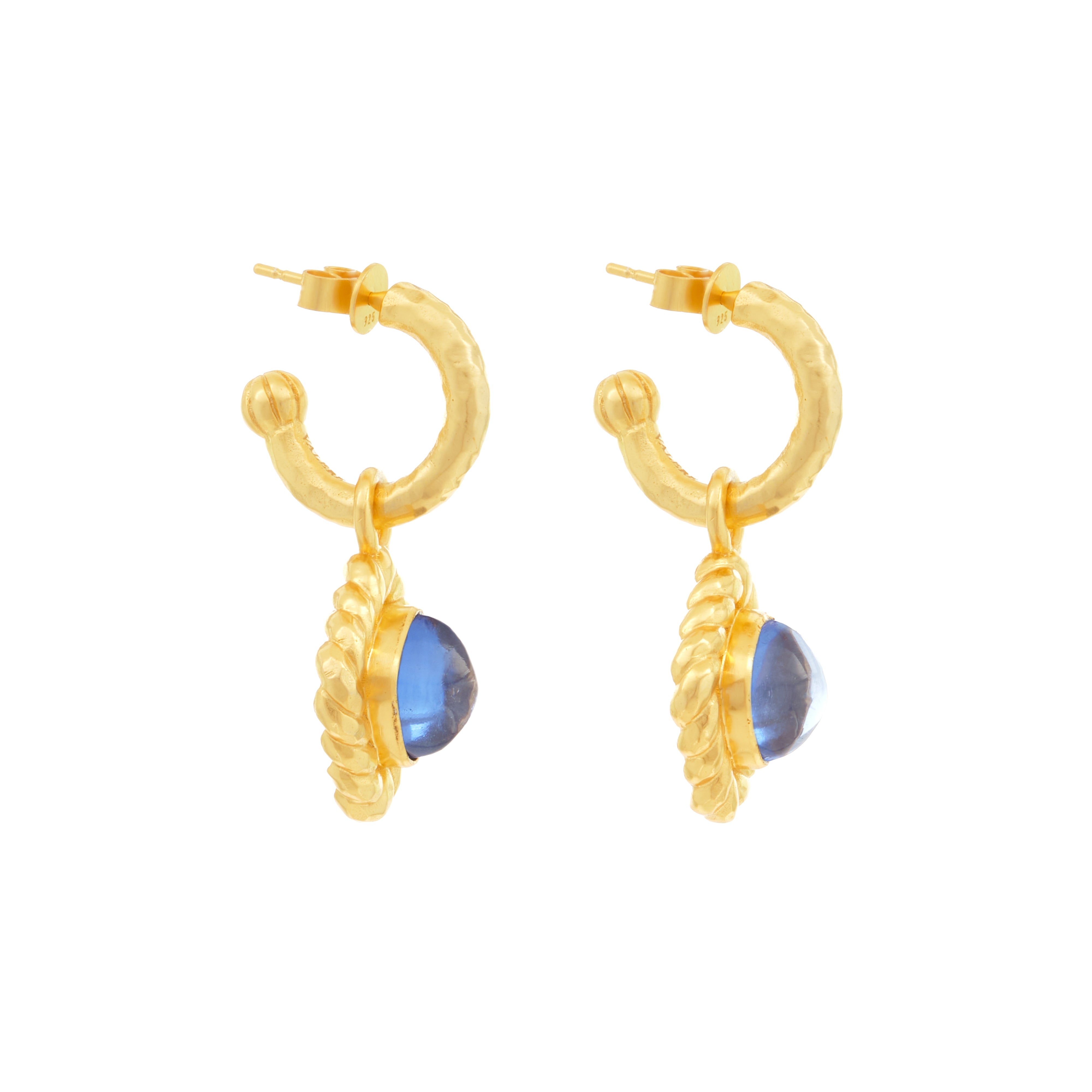 Pia Earrings Blue Sapphire Quartz – VALÉRE