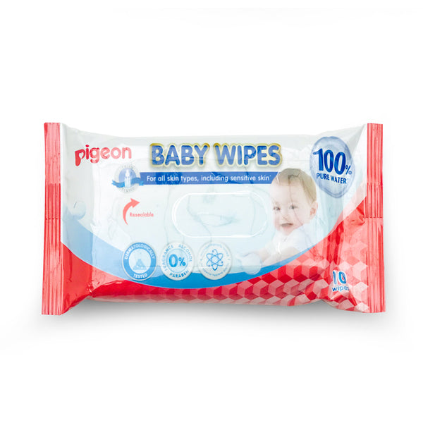 PIGEON BABY WIPES 80 SHEETS 100% PURE - P78102 – Bebek Babyshop