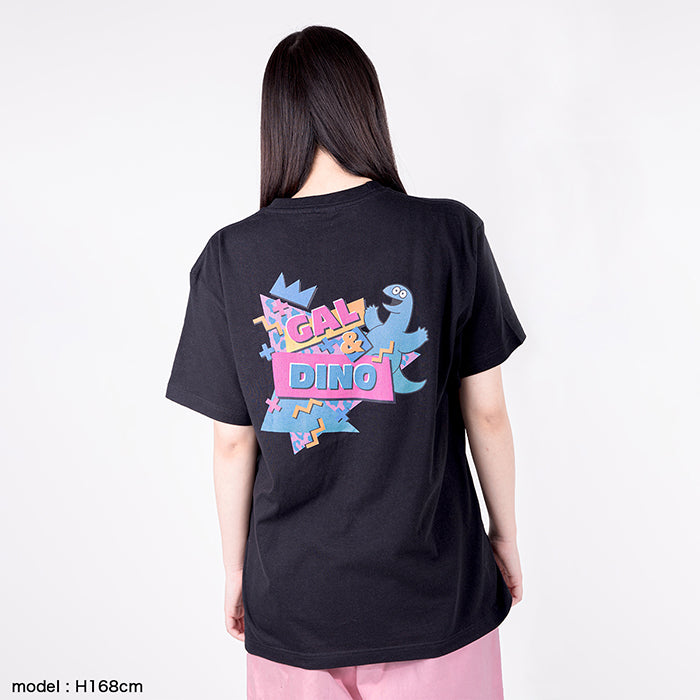 ギャルと恐竜 Tシャツ ロゴ 恐竜 ブラック Culcolle